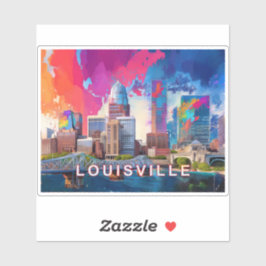 Louisville Skyline Abstrakte Kunst Aufkleber