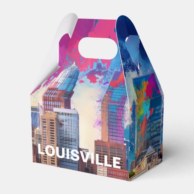 Louisville Skyline Abstrakte Kunst Geschenkschachtel (Vorderseite)