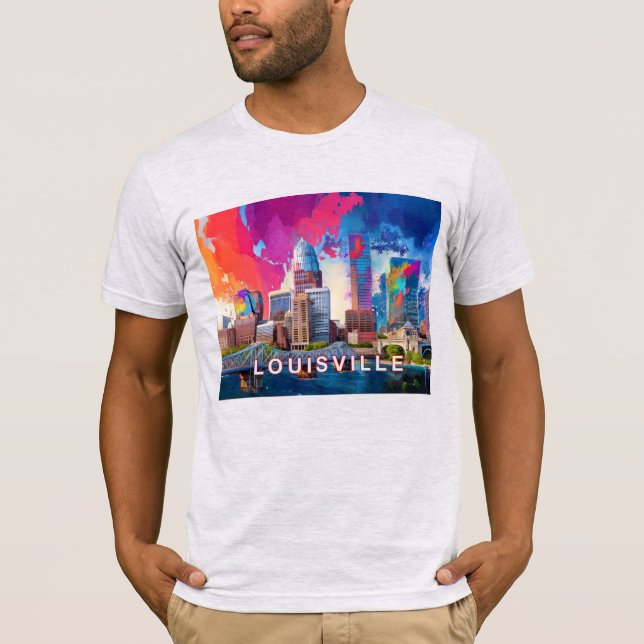 Louisville Skyline Graffiti Art T-Shirt (Vorderseite)