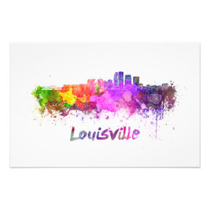 Louisville skyline im Watercolor Fotodruck