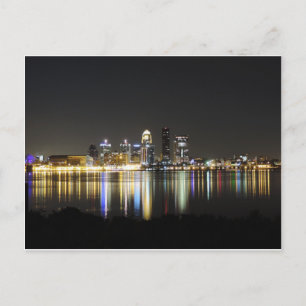 Louisville Skyline nachts Postkarte