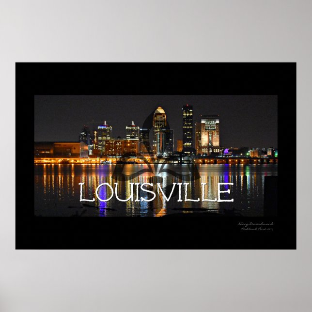 Louisville Skyline Poster mit Lilie (Vorne)