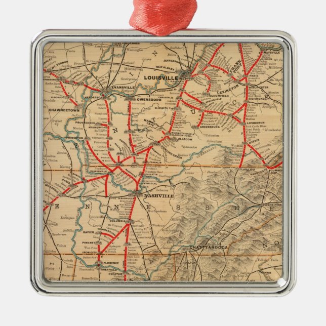 Louisville und Nashville Eisenbahn Ornament Aus Metall (Vorne)