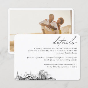 Louisville Wedding Hotel Zimmerblockdetails Begleitkarte