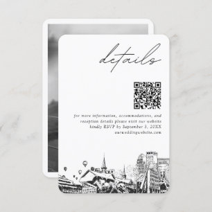 Louisville Wedding Modern Details QR Code Begleitkarte
