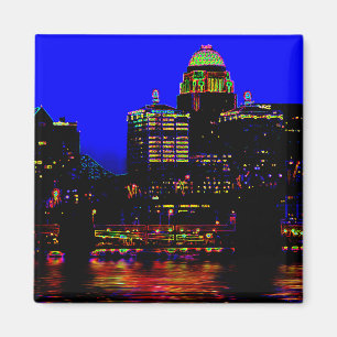 LouisvilleneonSkyline-Magnet Magnet