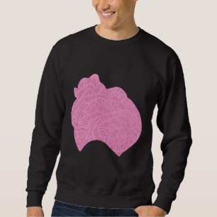 Loulou De Pomeranian Spitz Dog Silhouette Graphic Sweatshirt