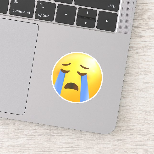 Louly Cry Face Emoji Aufkleber (Ausschnitt)