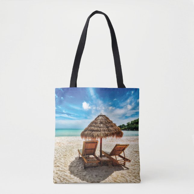 Lounge Chairs Beach throw Pillow (Vorderseite)