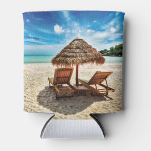 Lounge Chairs Beach throw Pillow Dosenkühler