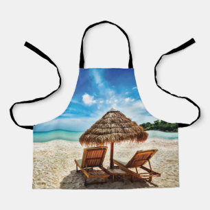 Lounge Chairs Beach throw Pillow Schürze