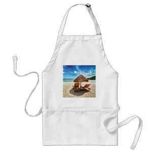Lounge Chairs Beach throw Pillow Schürze