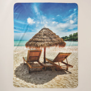 Lounge Chairs Beach throw Pillow Sherpadecke
