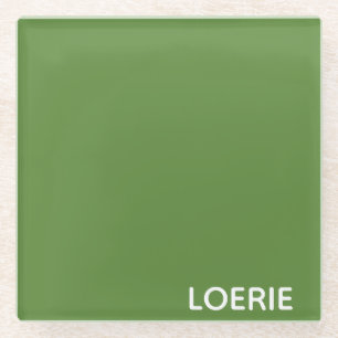 Lounge grüne Farbe Glasuntersetzer