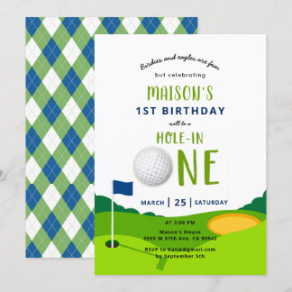 Lounge in einem Golf Geburtstag Par-T-Einladung Einladung