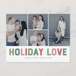 Lounge Lines EDITABLE FARBE Holiday Card Postcard Feiertagspostkarte