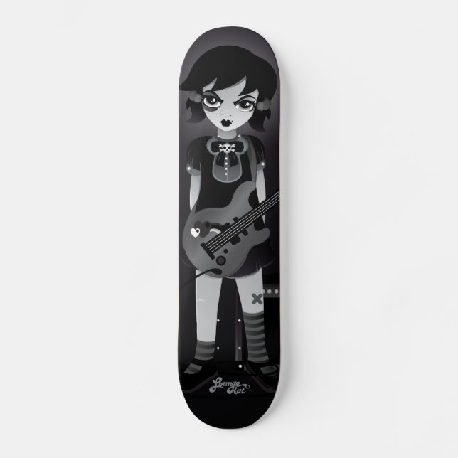 LoungeKat Skateboard: Bass-Mädchen Skateboard (Vorderseite)