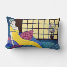 Lounging auf ihren Kissen