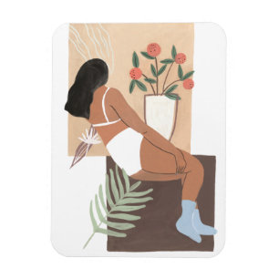 Lounging Frau Magnet