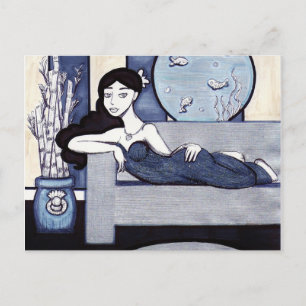 Lounging Lucy Post Card Postkarte