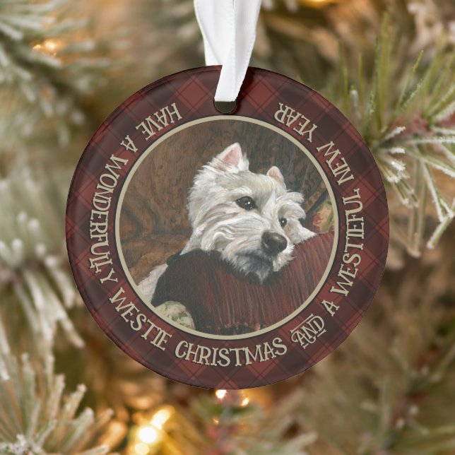 Lounging Westie auf Sofa Ornament (Baum)