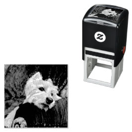 Lounging Westie auf Sofa Permastempel