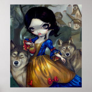 Loup-Garou Blanche Neige ART DRINT Snow White Wolf Poster