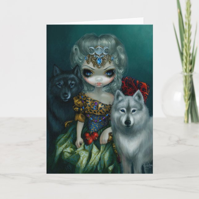 "Loup-Garou:  La großes Prêtresse" Gruß-Karte Karte (Vorderseite)