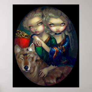 Loup-Garou: Les Jumeaux ART PRINT wolf vampire Poster