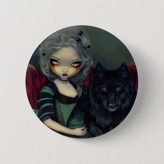 "Loup-Garou: Noir" Knopf Button (Vorderseite)