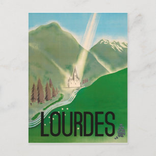 Lourdes, Pyrenäen Berge, Frankreich. Kathedrale Postkarte