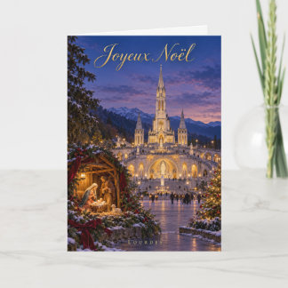 Lourdes Sanctuaire Weihnachtskrippe Feiertagskarte