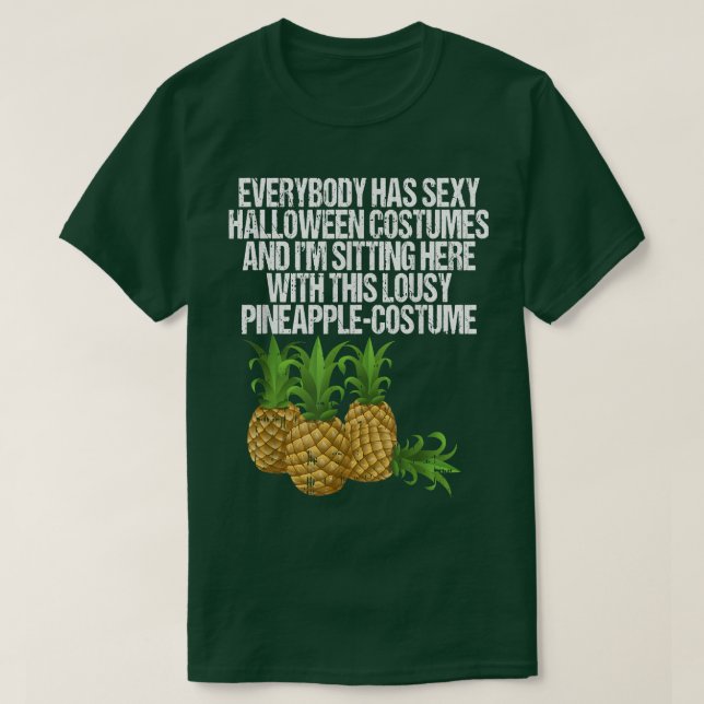 Lousy Ananas Kostüm Funny Easy Fruits Hallowee T-Shirt (Design vorne)