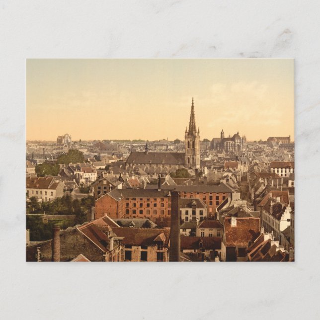 Louvain Cityview, Belgien Postkarte (Vorderseite)
