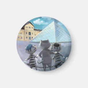 Louvre Circle Magnet (verschiedene Größen)