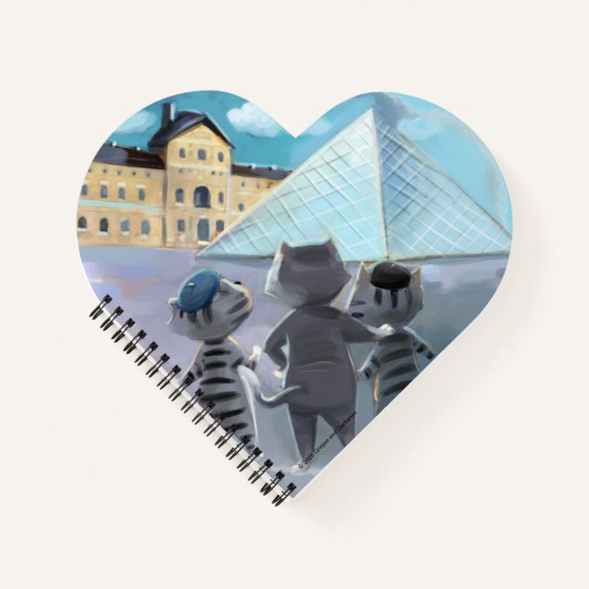 Louvre Heart Shaped Notebook Notizbuch (Vorderseite)