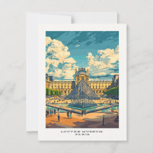 Louvre Museum Paris Frankreich Reise Postkarte