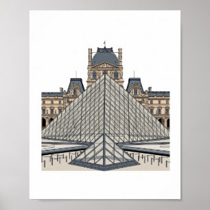 Louvre Museum Paris Pyramide Poster
