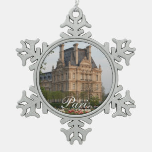 Louvre Museum Schneeflocken Zinn-Ornament