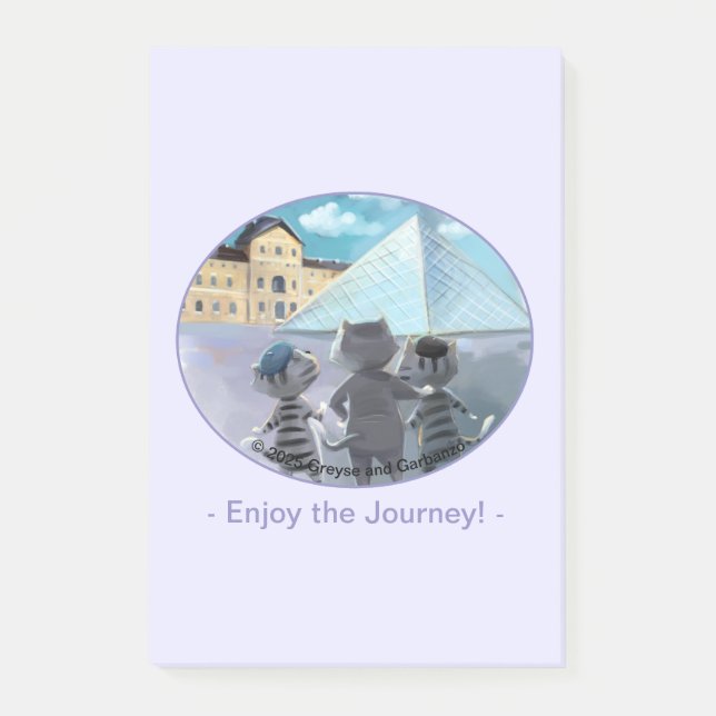 Louvre Notes 4" x 6" - Enjoy Post-it Klebezettel (Vorderseite)