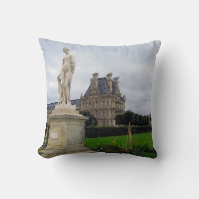 Louvre Oil Painted Pillow Kissen (Vorderseite)