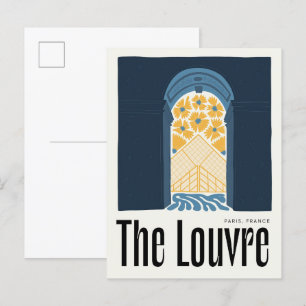 Louvre Paris Frankreich abstrakte Kunst, Dichtung  Postkarte