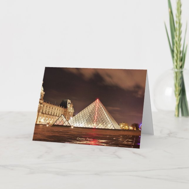 Louvre, Paris, Frankreich, landschaftliches Foto Karte (Vorderseite)