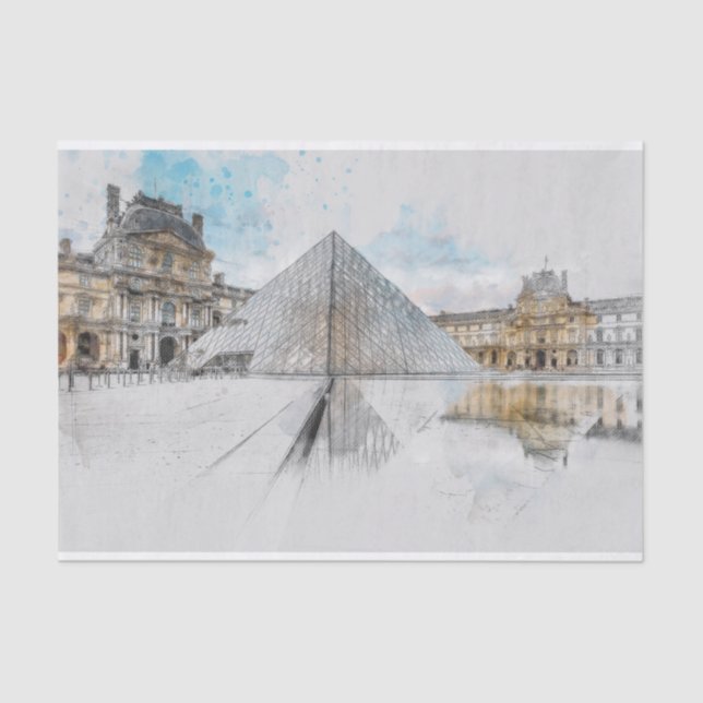 Louvre Paris, Frankreich Seidenpapier (Vorderseite)