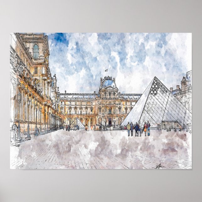 Louvre Paris Poster (Vorne)