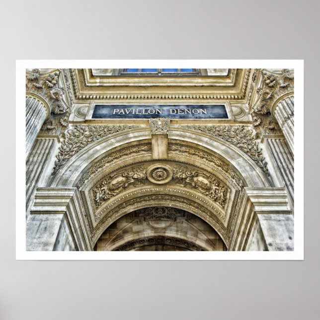 Louvre, Pavillon Denon Archway, Paris Poster (Vorne)