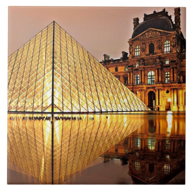 Louvre Pyramid, Paris Fliese (Vorderseite)