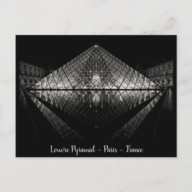 Louvre Pyramid, Paris, Frankreich Postkarte (Vorderseite)