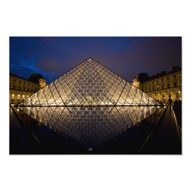 Louvre Pyramid vom Architekten I.M. Pei bei Fotodruck (Vorne)