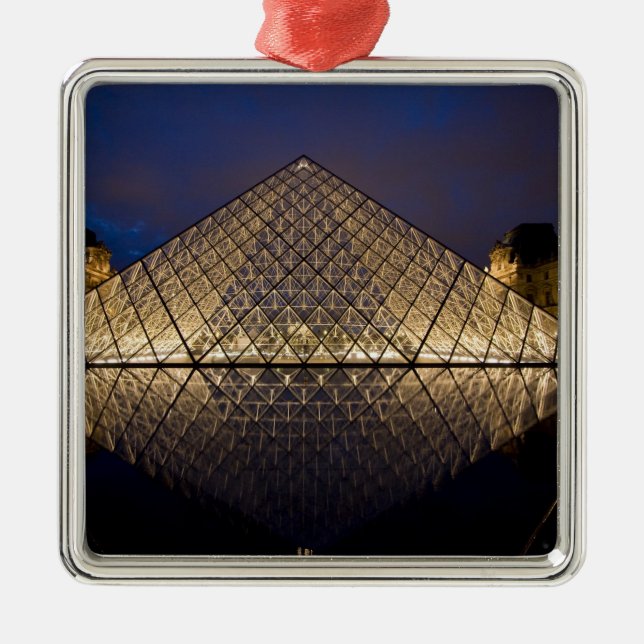 Louvre Pyramid vom Architekten I.M. Pei Silbernes Ornament (Vorne)